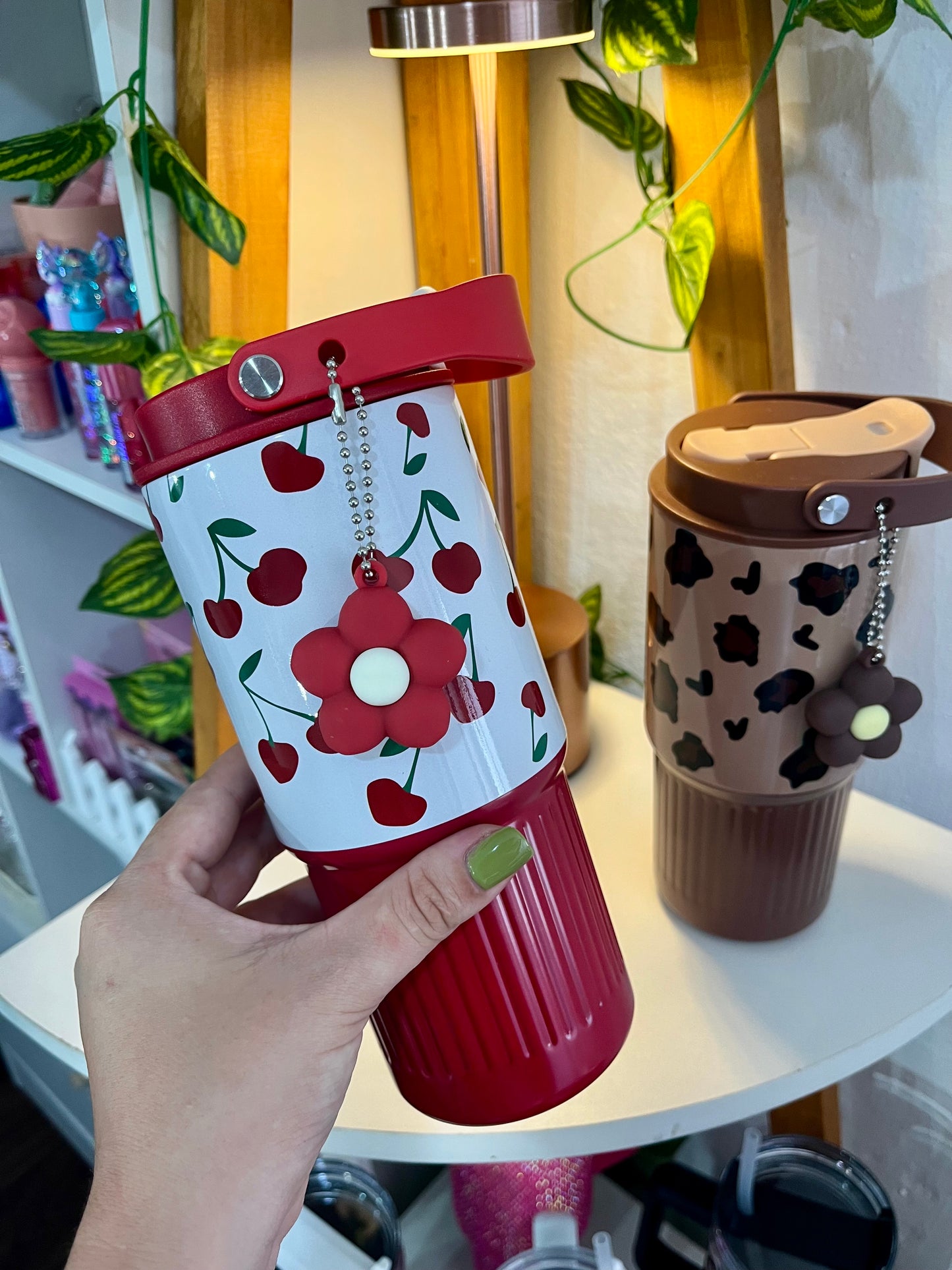 Vaso con llavero