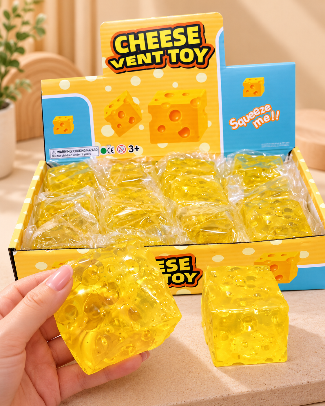 Squishy Queso transparente 🧀